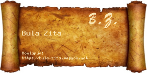 Bula Zita névjegykártya