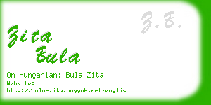 zita bula business card